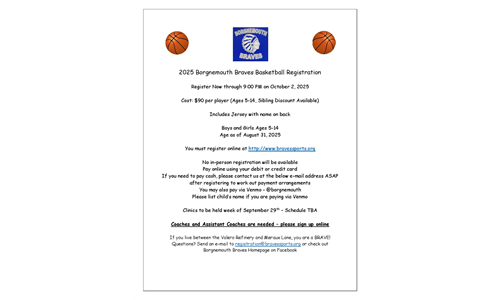 Basketball Registration Ends This Thursday!